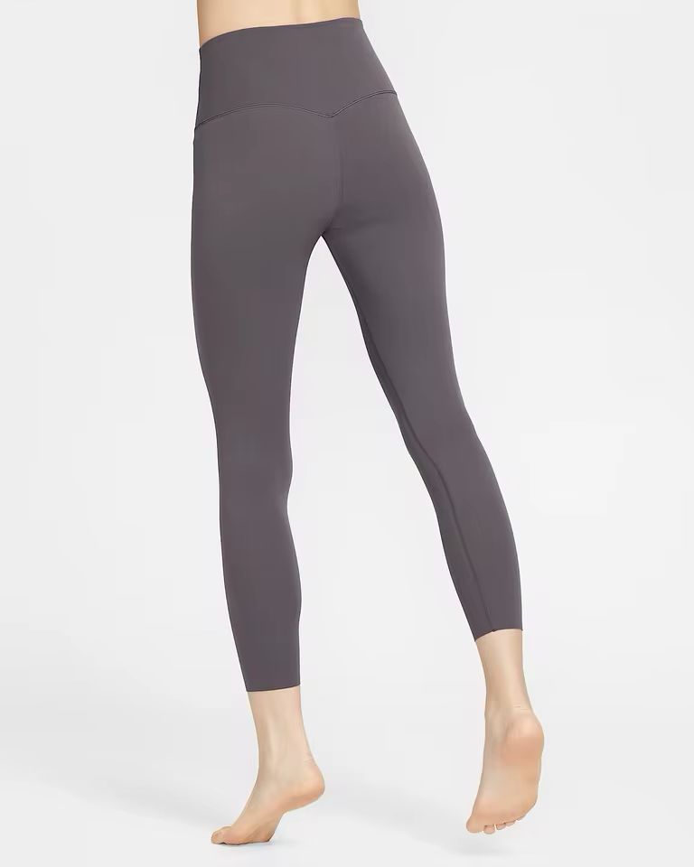 Nike Zenvy Empty Series Solid Color High-Waist Mesh Fitness Leggings for Women – Slim Fit, Sports Style