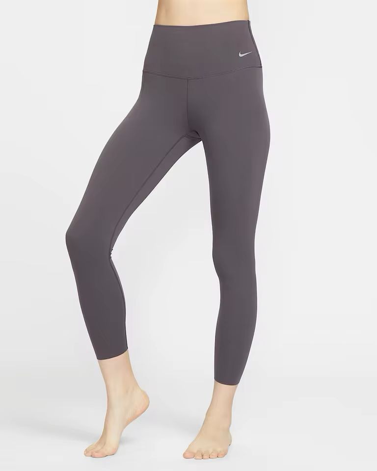 Nike Zenvy Empty Series Solid Color High-Waist Mesh Fitness Leggings for Women – Slim Fit, Sports Style