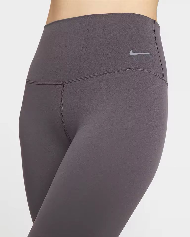 Nike Zenvy Empty Series Solid Color High-Waist Mesh Fitness Leggings for Women – Slim Fit, Sports Style