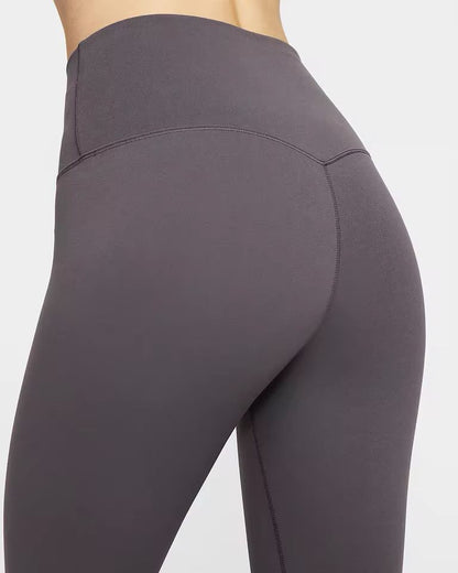 Nike Zenvy Empty Series Solid Color High-Waist Mesh Fitness Leggings for Women – Slim Fit, Sports Style