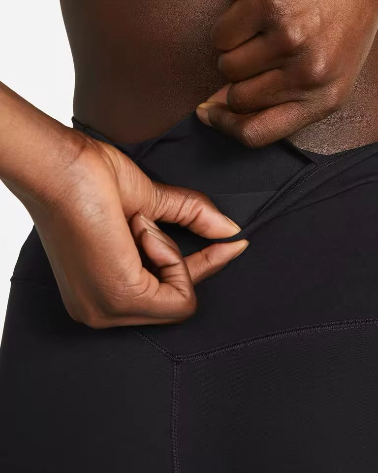 Nike Zenvy Empty Series Solid Color High-Waist Mesh Fitness Leggings for Women – Slim Fit, Sports Style