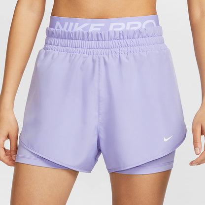 Nike Genuine Pro Dri-FIT women's 2-in-1 athletic shorts for training.