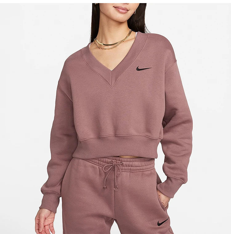 Official Nike Women's Spring Sweatshirt with V-Neck