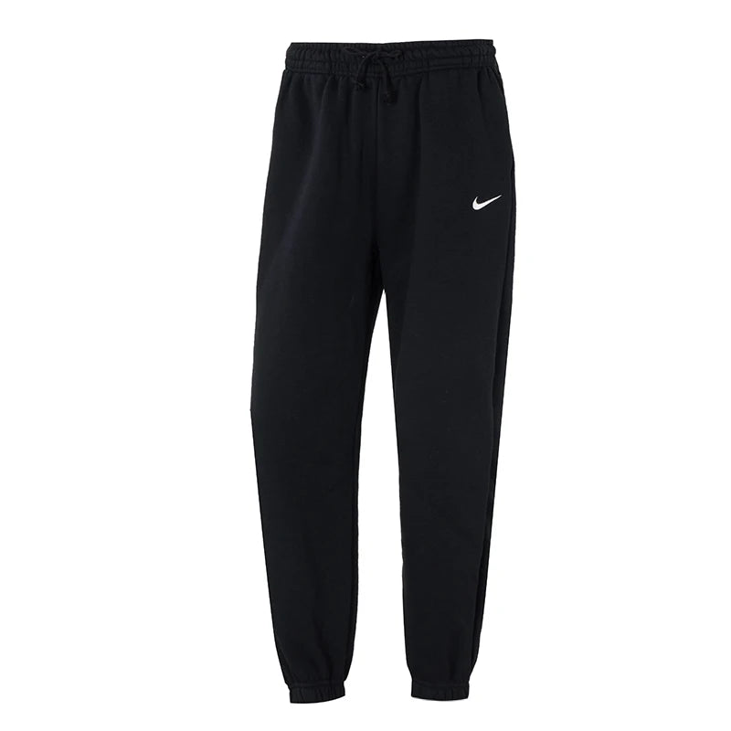 Nike women's athletic pants, ideal for outdoor activities, workouts, and physical exercise. Lined with fleece, warm, and with knit cuffs.
