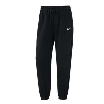 Nike women's athletic pants, ideal for outdoor activities, workouts, and physical exercise. Lined with fleece, warm, and with knit cuffs.