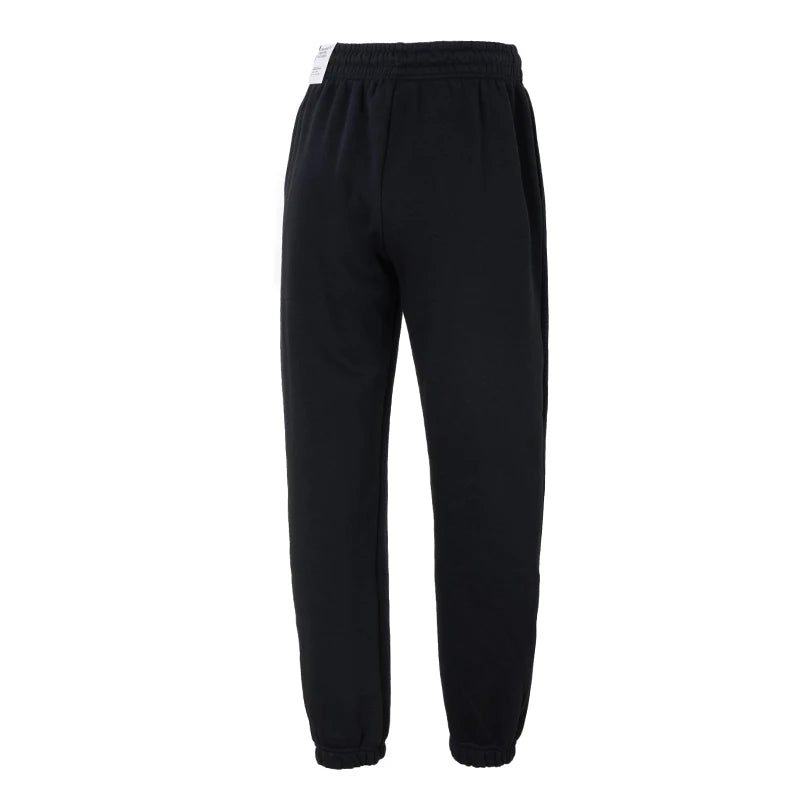 Nike women's athletic pants, ideal for outdoor activities, workouts, and physical exercise. Lined with fleece, warm, and with knit cuffs.
