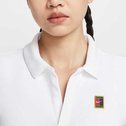 Genuine Nike women's polo shirt, cropped style.