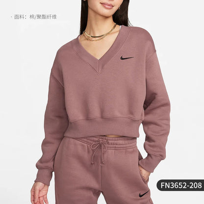 Official Nike Women's Spring Sweatshirt with V-Neck