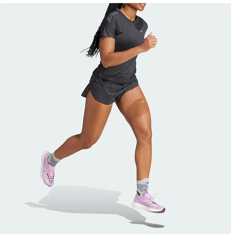 Authentic and official Adidas ADIZERO SPLIT W women's running shorts.