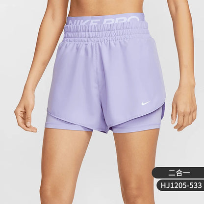 Nike Genuine Pro Dri-FIT women's 2-in-1 athletic shorts for training.